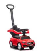 Milly Mally Masinuta copii fara pedale 3 in 1 Mercedes C-Class Deluxe Red roti din cauciuc scaun din piele ecologica volan echipat cu sunete realiste suport pentru picioare bara de protectie 12-36 luni