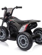 Milly Mally Motocicleta electrica pentru copii Honda CRF 450R grey 30W cu sezut ergonomic roti robuste si claxon