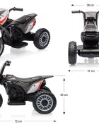 Milly Mally Motocicleta electrica pentru copii Honda CRF 450R grey 30W cu sezut ergonomic roti robuste si claxon