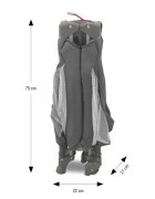 Milly Mally Patut pliabil de calatorie Mirage Dark Grey nivel reglabil roti si geanta transport