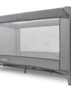 Milly Mally Patut pliabil de calatorie Mirage Grey nivel reglabil roti si geanta transport