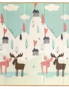 Milly Mally Saltea de joaca pliabila cu fata dubla Pastel Deer 197x177 cm