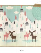 Milly Mally Saltea de joaca pliabila cu fata dubla Pastel Deer 197x177 cm
