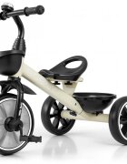 Milly Mally Tricicleta pentru copii Bobby Beige cu cadru robust din otel roti Eva +24 luni