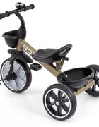 Milly Mally Tricicleta pentru copii Bobby Golden cu cadru robust din otel roti Eva +24 luni