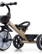 Milly Mally Tricicleta pentru copii Bobby Golden cu cadru robust din otel roti Eva +24 luni