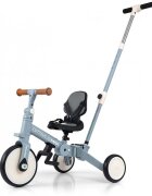Milly Mally Tricicleta pentru copii Optimus Max Denim 5 in 1 reglabila maner parental roti din spuma varsta 12 luni+