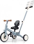Milly Mally Tricicleta pentru copii Optimus Max Denim 5 in 1 reglabila maner parental roti din spuma varsta 12 luni+