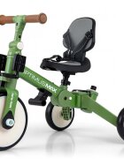 Milly Mally Tricicleta pentru copii Optimus Max Green 5 in 1 reglabila maner parental roti din spuma varsta 12 luni+