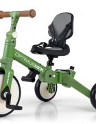 Milly Mally Tricicleta pentru copii Optimus Max Green 5 in 1 reglabila maner parental roti din spuma varsta 12 luni+