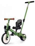 Milly Mally Tricicleta pentru copii Optimus Max Green 5 in 1 reglabila maner parental roti din spuma varsta 12 luni+