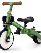 Milly Mally Tricicleta pentru copii Optimus Max Green 5 in 1 reglabila maner parental roti din spuma varsta 12 luni+