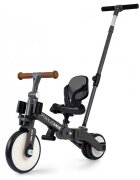 Milly Mally Tricicleta pentru copii Optimus Max Grey 5 in 1 reglabila maner parental roti din spuma varsta 12 luni+