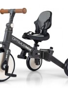 Milly Mally Tricicleta pentru copii Optimus Max Grey 5 in 1 reglabila maner parental roti din spuma varsta 12 luni+