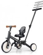 Milly Mally Tricicleta pentru copii Optimus Max Grey 5 in 1 reglabila maner parental roti din spuma varsta 12 luni+