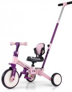 Milly Mally Tricicleta pentru copii Optimus Max Pink 5 in 1 reglabila maner parental roti din spuma varsta 12 luni+