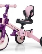 Milly Mally Tricicleta pentru copii Optimus Max Pink 5 in 1 reglabila maner parental roti din spuma varsta 12 luni+