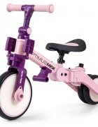 Milly Mally Tricicleta pentru copii Optimus Max Pink 5 in 1 reglabila maner parental roti din spuma varsta 12 luni+