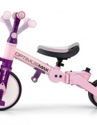 Milly Mally Tricicleta pentru copii Optimus Max Pink 5 in 1 reglabila maner parental roti din spuma varsta 12 luni+
