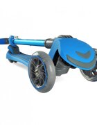 Milly Mally Trotineta pliabila Boogie Blue roti din silicon cu Led platforma antiderapanta greutate admisa 50 kg