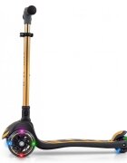 Milly Mally Trotineta pliabila Boogie Gold roti din silicon cu Led platforma antiderapanta greutate admisa 50 kg