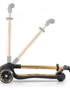 Milly Mally Trotineta pliabila Boogie Gold roti din silicon cu Led platforma antiderapanta greutate admisa 50 kg