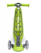 Milly Mally Trotineta pliabila Boogie Green roti din silicon cu Led platforma antiderapanta greutate admisa 50 kg