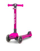 Milly Mally Trotineta pliabila Boogie Pink roti din silicon cu Led platforma antiderapanta greutate admisa 50 kg
