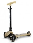 Milly Mally Trotineta pliabila Sparky Champagne roti din silicon cu led platforma iluminata greutate admisa 50 kg