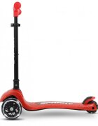 Milly Mally Trotineta pliabila Sparky Red roti din silicon cu led platforma iluminata greutate admisa 50 kg