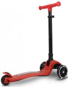 Milly Mally Trotineta pliabila Sparky Red roti din silicon cu led platforma iluminata greutate admisa 50 kg