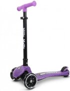 Milly Mally Trotineta pliabila Sparky Violet roti din silicon cu led platforma iluminata greutate admisa 50 kg