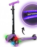 Milly Mally Trotineta pliabila Sparky Violet roti din silicon cu led platforma iluminata greutate admisa 50 kg