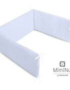 MimiNu Aparatoare matlasata cu fermoar pentru patut 120X60 cm Blue