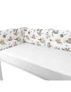 MimiNu Aparatoare pentru patut din bumbac 180x30 cm cu panglici Savanna