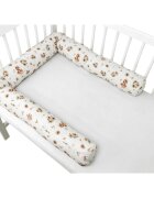 MimiNu Aparatoare pentru patut tip rulou cu husa detasabila lungime 180 cm din bumbac Design Ducklings Beige