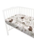 MimiNu Cearceaf cu elastic 120X60 cm Ddin bumbac Design Woodland