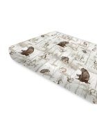 MimiNu Cearceaf cu elastic din bumbac 160x80 cm Design Woodland
