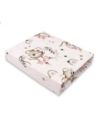 MimiNu Cearceaf cu elastic pentru landou 80x35 cm din bumbac Little Ballerina Pink