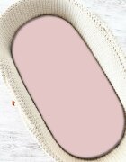 MimiNu Cearceaf cu elastic pentru landou carucior si cosulet 80x35 cm Colectia Royal Powder Pink