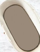 MimiNu Cearceaf cu elastic pentru landou carucior si cosulet 80x35 cm din bumbac Colectia Royal Mocha
