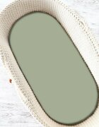MimiNu Cearceaf cu elastic pentru landou carucior si cosulet 80x35 cm din jerseu olive