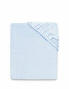 MimiNu Cearceaf cu elastic pentru pat 160x80 cm din terry Light Blue