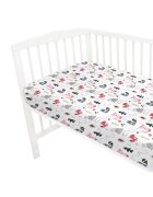 MimiNu Cearceaf cu elastic pentru patut 120X60 cm din bumbac Design Fox