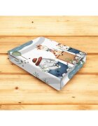 MimiNu Cearceaf cu elastic pentru patut 120X60 cm din bumbac Design Zoo in train