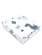 MimiNu Cearceaf cu elastic pentru patut 140X70 cm din bumbac Dino Granat