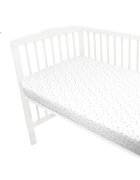 MimiNu Cearceaf cu elastic pentru patut 140X70 cm din bumbac Mini Gray Stars