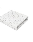 MimiNu Cearceaf cu elastic pentru patut 140X70 cm din bumbac Mini Gray Stars
