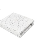 MimiNu Cearceaf cu elastic pentru patut 90x40 cm din bumbac Mini Gray Stars