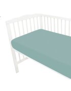MimiNu Cearceaf cu elastic pentru patut 90x40 cm din bumbac Royal Nepal Green